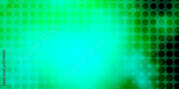 Fototapeta Light Green vector template with circles.
