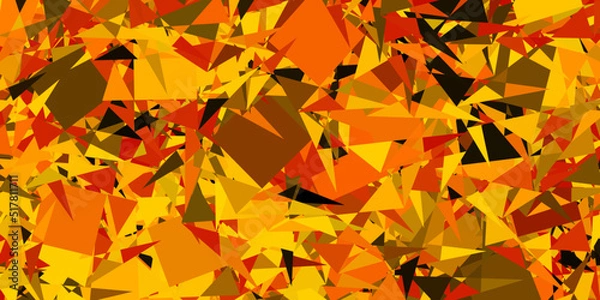 Obraz Dark Green, Yellow vector template with triangle shapes.