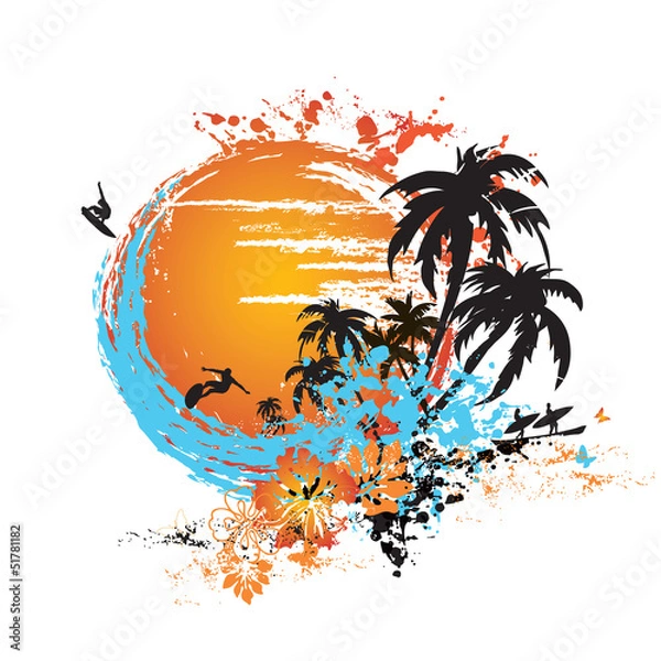 Obraz summer illustration