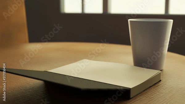 Obraz Mug and book cosy scene 3D Render