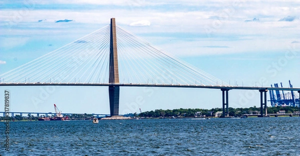Obraz Tilikum Crossing a cable-stayed bridge