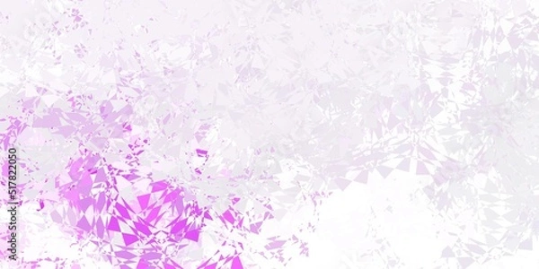 Fototapeta Light purple vector template with triangle shapes.