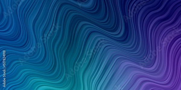 Fototapeta Light Pink, Blue vector backdrop with curves.