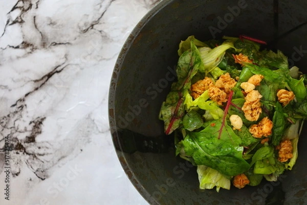 Obraz babyleaf and lettuce salad