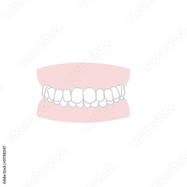 Obraz 叢生　歯並び　イラスト