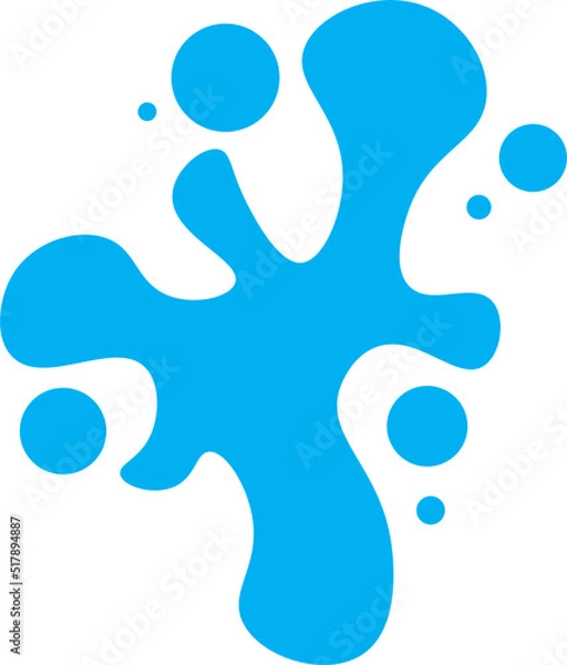 Fototapeta Beautiful colour paint splashes. Set of paint splashes. Vector illustration. Colorful splashes of paint collection,  Paint Splatter that is Hand Drawn 