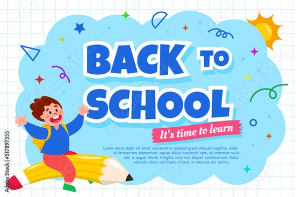 Obraz Back to school horizontal background