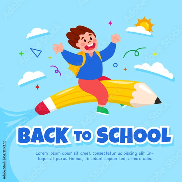 Obraz Flat back to school instagram post