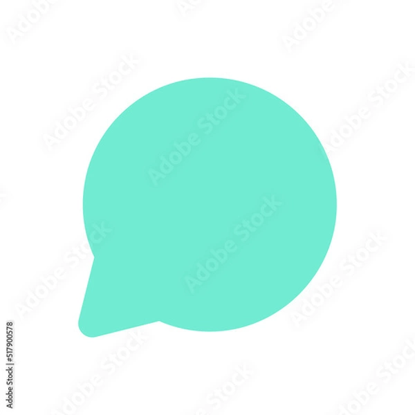 Obraz Comment flat color ui icon. Reply to social media post. Send message. Respond to chat. Conversation. Simple filled element for mobile app. Colorful solid pictogram. Vector isolated RGB illustration