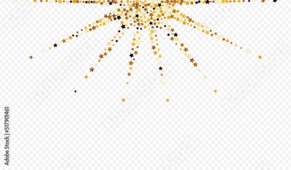 Fototapeta Gold Sky Vector Transparent Background. Golden