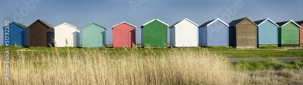 Fototapeta Colourful Beach Huts