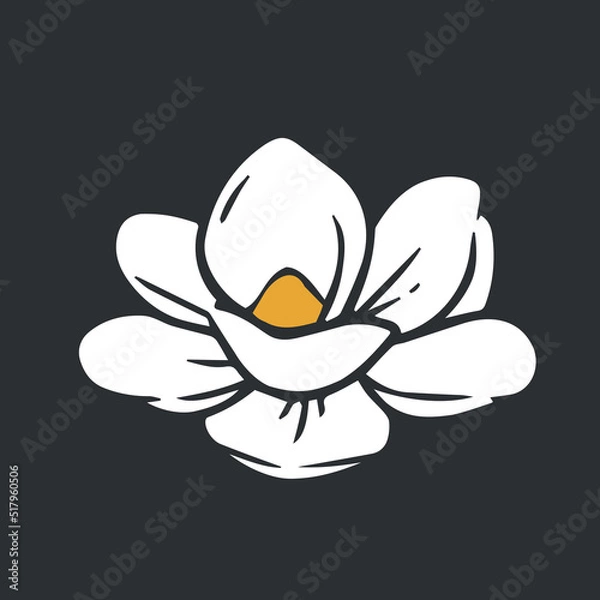 Obraz The New Magnolia. The symbol of the state of Mississippi. Vector illustration