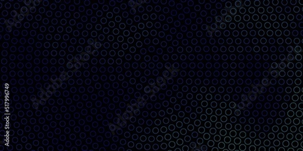 Fototapeta Dark BLUE vector pattern with spheres.