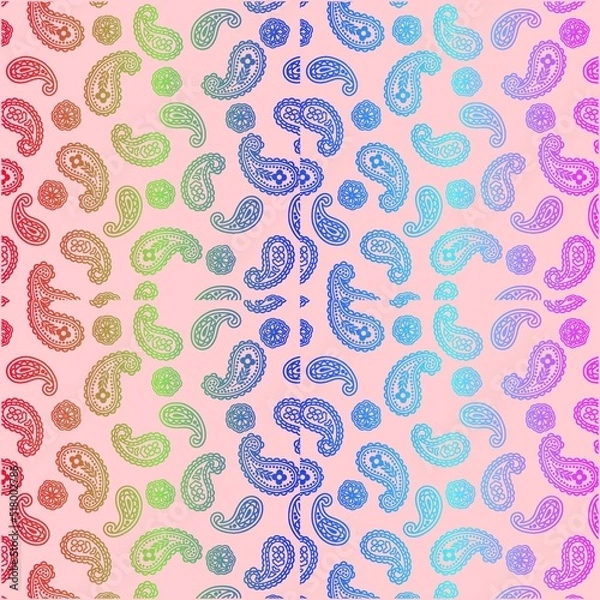 Obraz Paisley pattern background picture template gardien