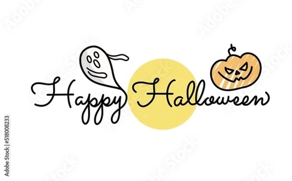 Fototapeta シンプルかわいいハロウィン文字