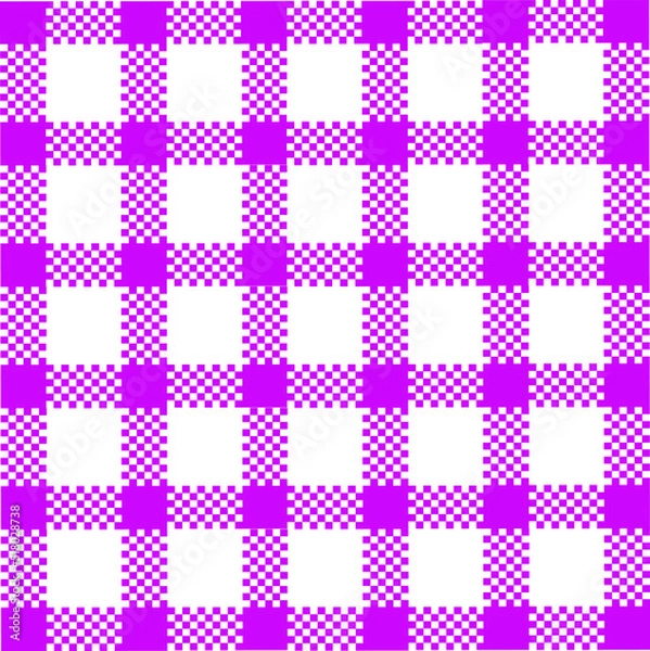 Fototapeta Abstract Vector Seamless purple plaid Checkered Squares Pattern