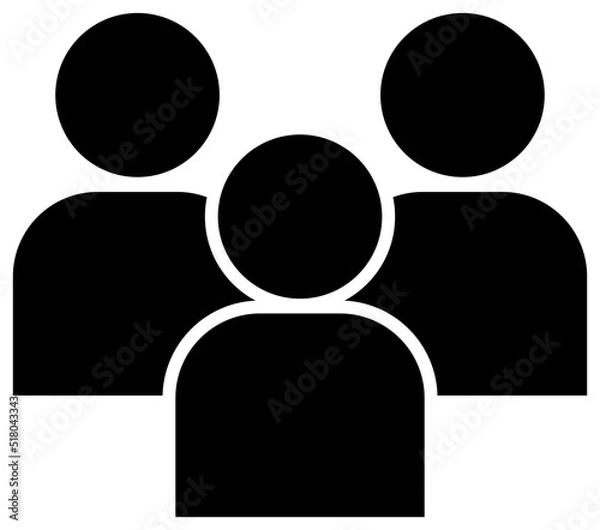 Obraz 複数人のアバターのシンプルなピクトグラム