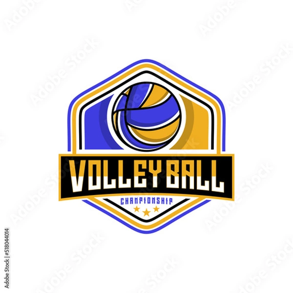 Fototapeta Volleyball logo vector design template