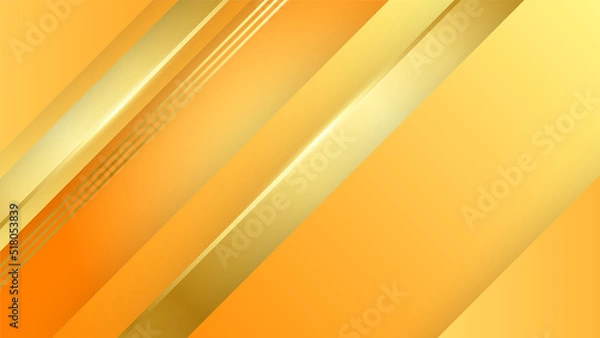 Fototapeta Luxury orange gold abstract background. Vector illustration for presentation design. Can be used for business, corporate, institution, party, festive, seminar, flyer, texture, wallpaper, and pattern.