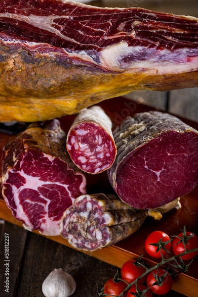 Obraz Cured meats and cuts