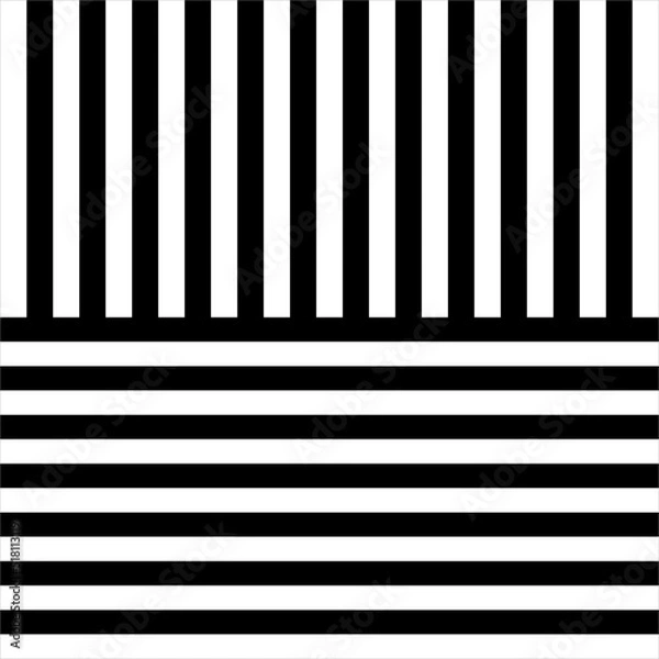 Obraz Stripes Motifs Pattern in Black White. Decoration for Interior, Exterior, Carpet, Textile, Garment, Cloth, Silk, Tile, Plastic, Paper, Wrapping, Wallpaper, Pillow, sofa, Background, Ect. Vector 