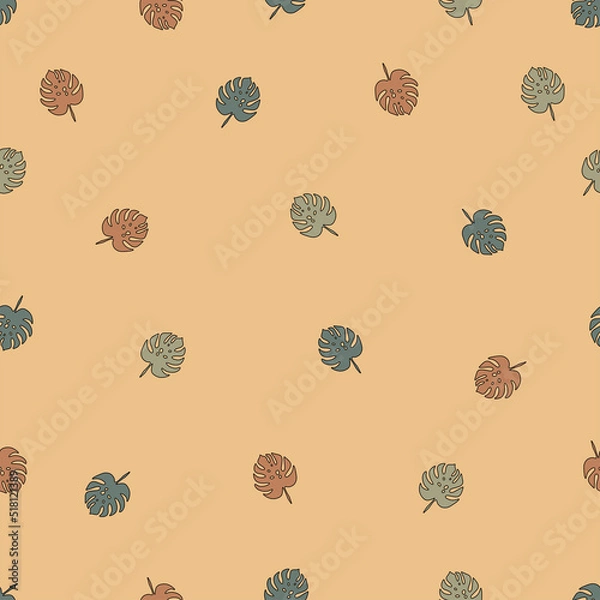 Fototapeta Animal print skin abstract vector hand-drawn seamles patterns with circles for textile design, paper, fabrics, digital, craft and ither design purposes
