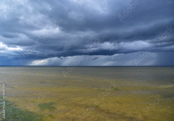 Obraz Heavy clouds at the seashore  of the balticsea