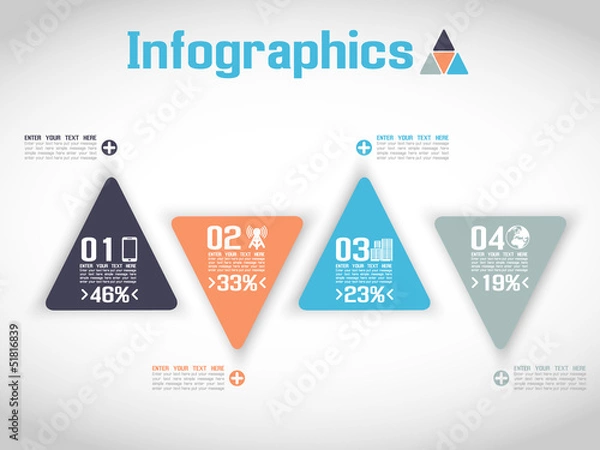 Obraz MODERN ORIGAMI BUSINESS SET STYLE OPTIONS BANNER 13