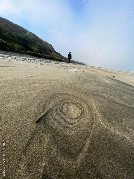 Obraz woman walking on the beach