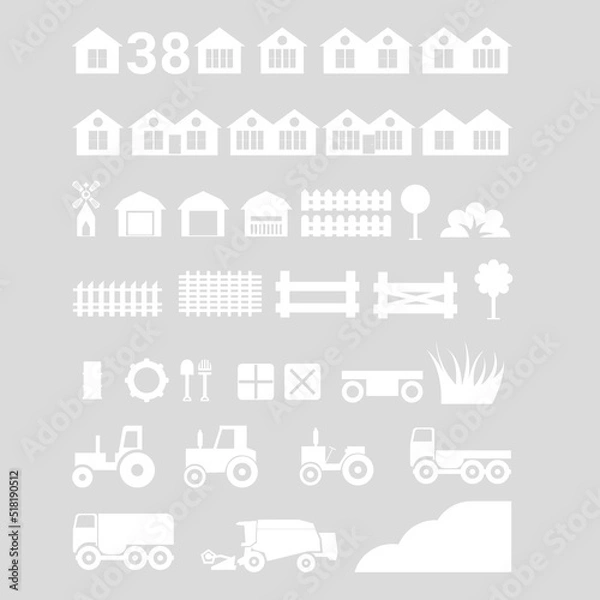 Obraz farm constructor 38 elements set