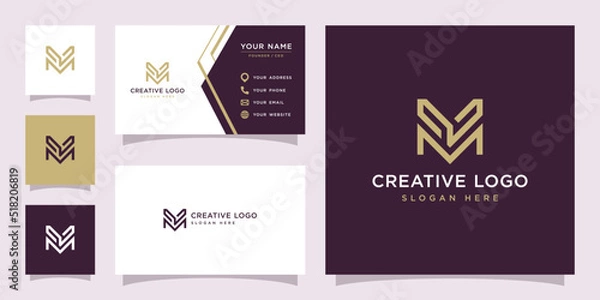 Fototapeta Vector graphic of M logo design template