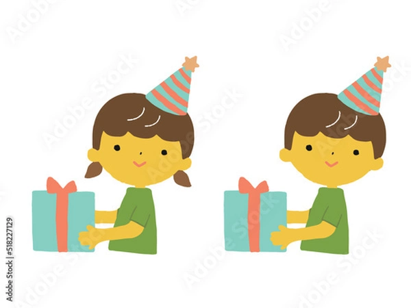 Fototapeta 子ども　プレゼント(冬)(夏)