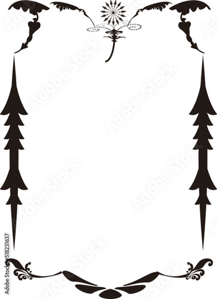 Obraz ゴシック飾り枠　A判系縦長