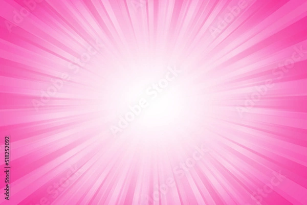 Fototapeta Sun rays retro vintage style on pink background, Sunburst pattern background. Rays. Summer banner vector illustration. Abstract sunburst wallpaper for template business social media advertising.