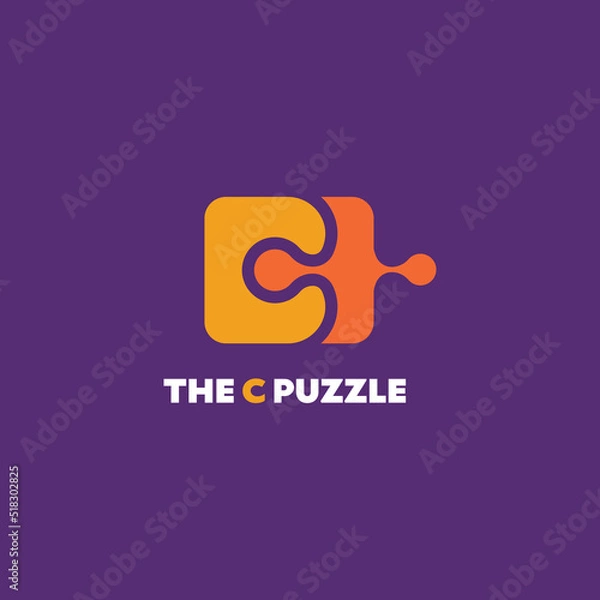 Obraz Letter C Puzzle Logo