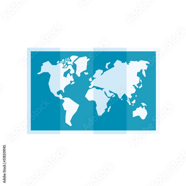 Obraz World map for tourists planning a vacation trip.