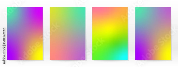 Fototapeta Minimal Poster. Pastel Soft. Rainbow Gradient Set.