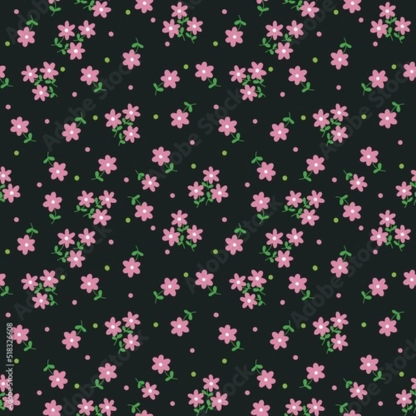 Fototapeta Cute floral pattern in the small flower.Elegant template for fashion prints.
