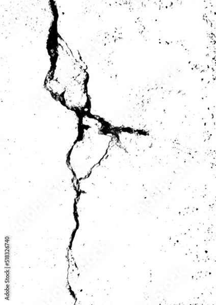 Obraz Distress grunge texture abstract background vector. Rough dirt grain dust and crack surface art. Ink brush splash pattern, scratch effect wallpaper. Dirty paint drop stain wall backdrop illustration.