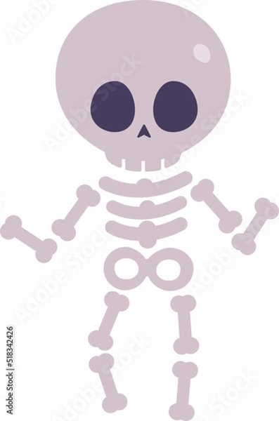Obraz ひょうきんな骨　ガイコツのイラスト