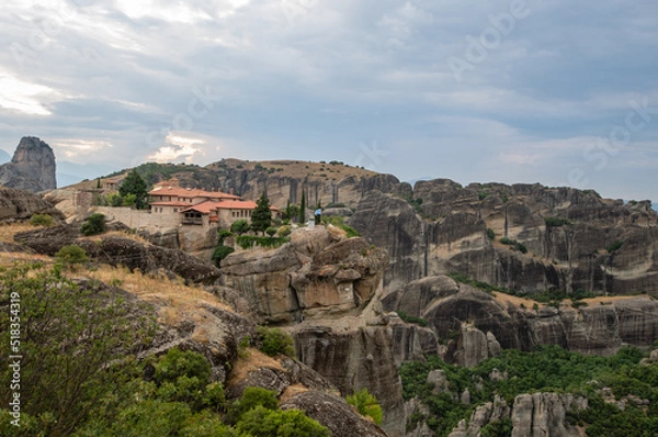Obraz Holy Trinity Monastery on a top, Meteora, Greece