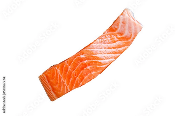 Fototapeta salmon fresh raw seafood healthy meal food snack on the table copy space food background rustic 