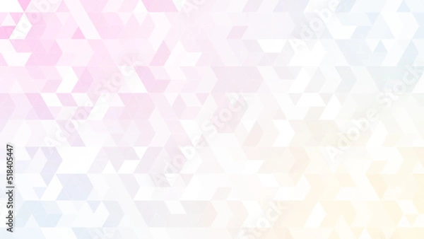 Fototapeta 三角パターン背景素材，ピンクとイエローのグラデーション
