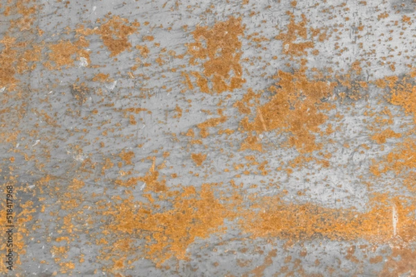 Fototapeta Brown orange rust old metal texture silver steel background pattern rusty