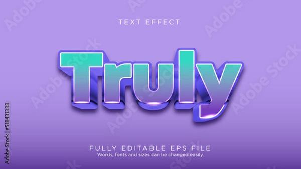 Obraz Truly Bold Text Effect Font Type