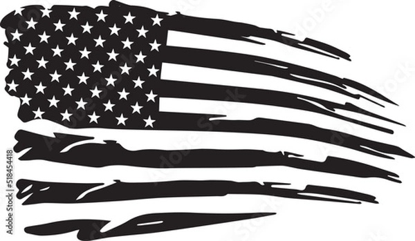 Obraz Distressed American Flag 02