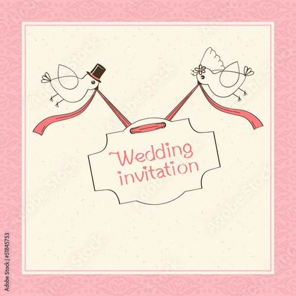 Fototapeta wedding invitation