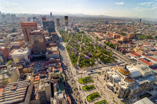 Obraz Widok z lotu ptaka Mexico City