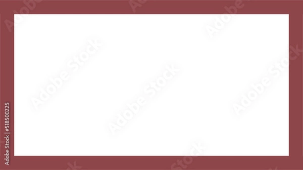 Obraz Brown frame isolated on white.