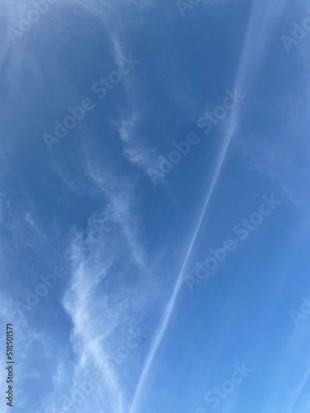 Obraz Blue sky with fluffy clouds